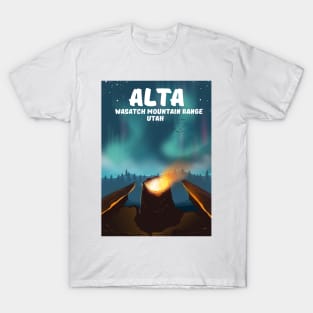 Alta Wasatch Mountain Range Utah T-Shirt